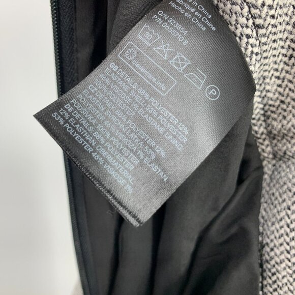 H&M Skirt Herringbone Button Down Pencil Straight High Waist - Picture 10 of 11